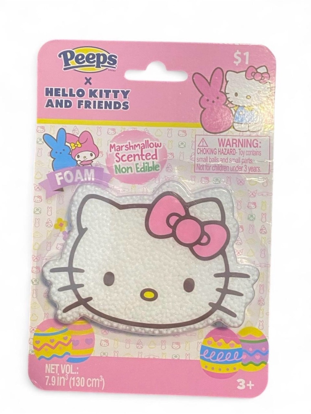 🩷$3 BUNDLED- Peeps x Hello Kitty Pink & White Marshmallow-Scented Foam Favor